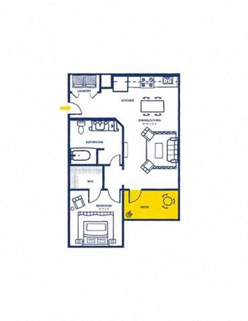 1A w Balcony floor plan