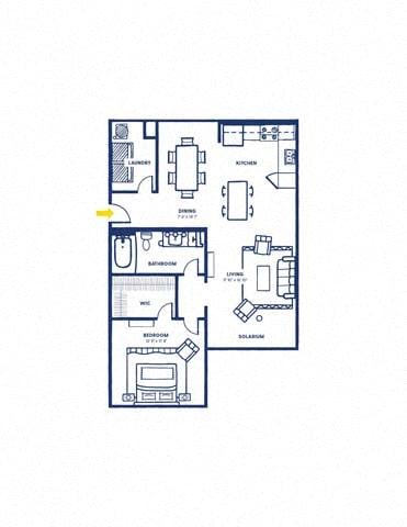 Floor plan layout diagram for 1D