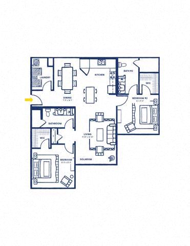 Floor plan layout diagram for 2D
