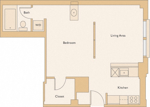Floor plan layout diagram for 1F