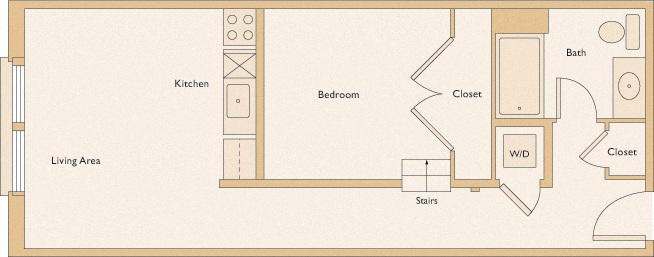 Floor plan layout diagram for 1J