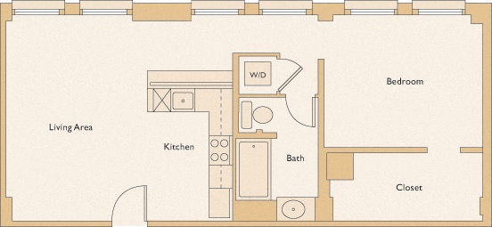 Floor plan layout diagram for 1N