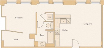 1P floor plan