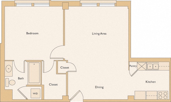 Floor plan layout diagram for 1Q