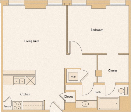 Floor plan layout diagram for 1S