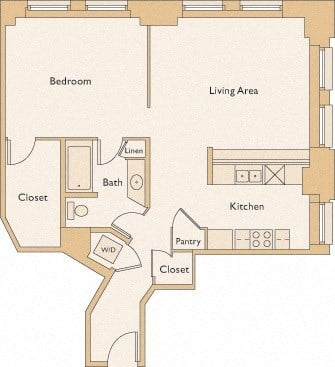 1V floor plan