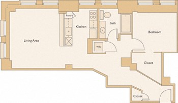 1W floor plan