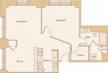 1X floor plan