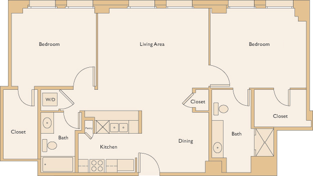 Floor plan layout diagram for 2D