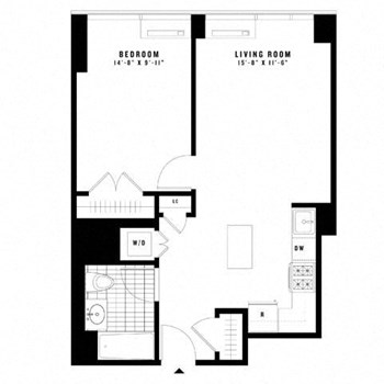 1B floor plan