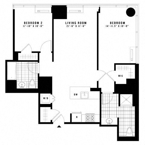 Floor plan layout diagram for 2A