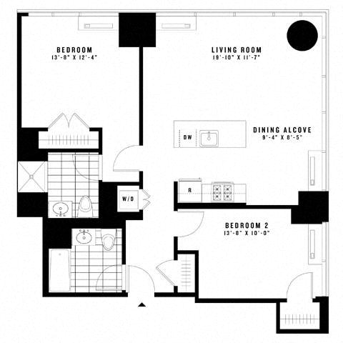 Floor plan layout diagram for 2D