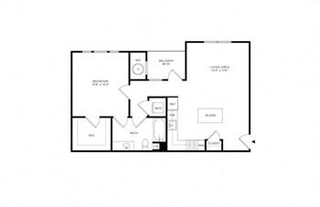 1F w/ Balcony floor plan