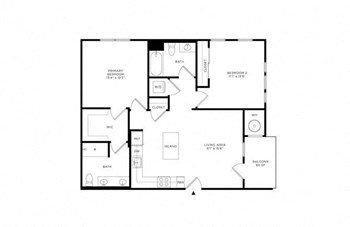 2A w/ Balcony floor plan