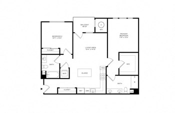 2C w/ Balcony floor plan