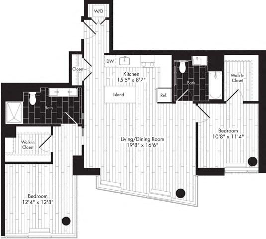 Floor plan layout diagram for 2C