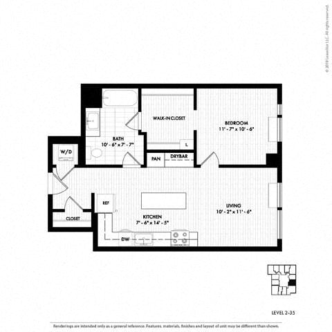 Floor plan layout diagram for 1H