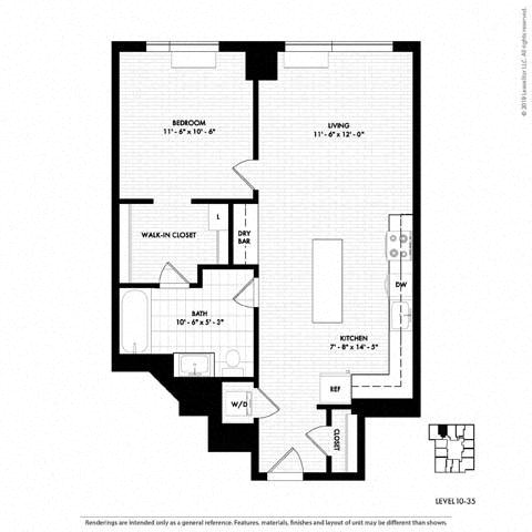 Floor plan layout diagram for 1J