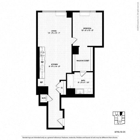 Floor plan layout diagram for 1L