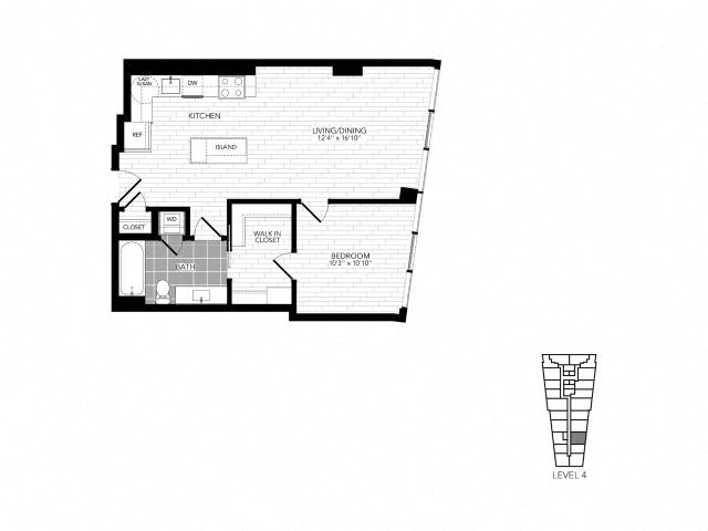 Floor plan layout diagram for 1L