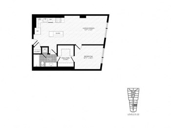 1R floor plan