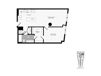 1V floor plan