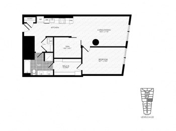 1Y Den floor plan