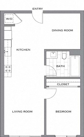 Floor plan layout diagram for 1W