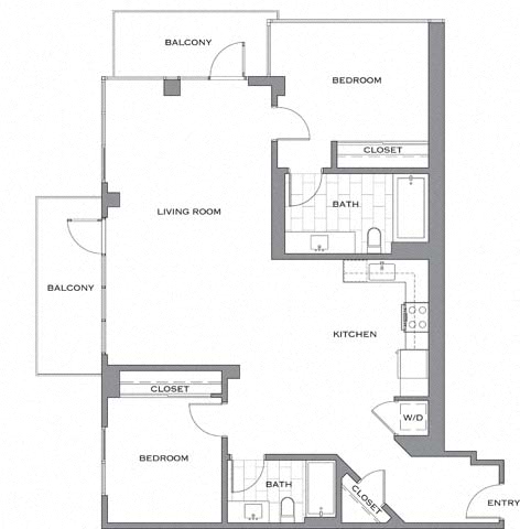 Floor plan layout diagram for 2Q