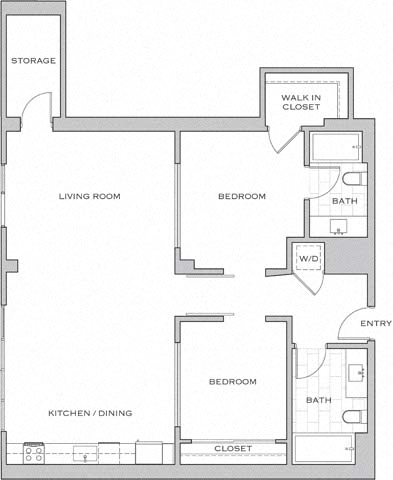 Floor plan layout diagram for 2R