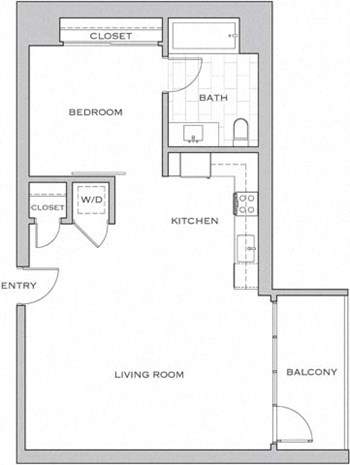 Jr 1AA w/ Balcony floor plan