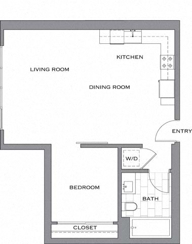 Floor plan layout diagram for Jr 1C