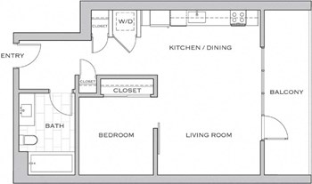 Jr 1L w/ Balcony floor plan