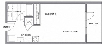 SB w/ Balcony floor plan