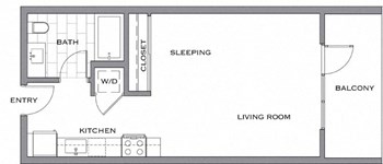 SE w/ Balcony floor plan