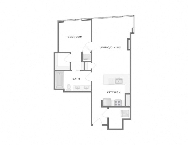 Floor plan layout diagram for 1F