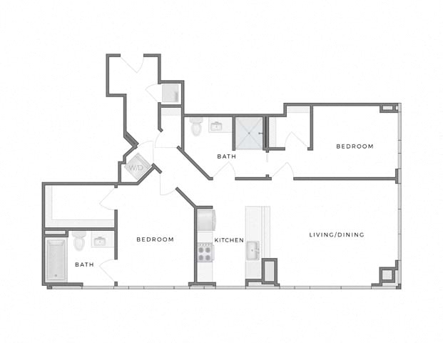 Floor plan layout diagram for 2C