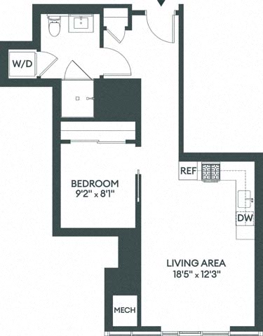 Floor plan layout diagram for 1A