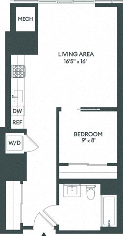 Floor plan layout diagram for 1C