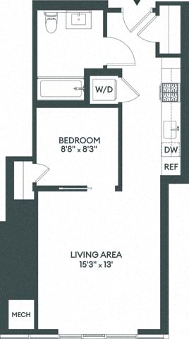 Floor plan layout diagram for 1D