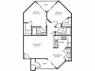 Floor plan layout diagram for 2B Renovation 4
