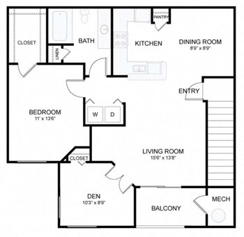 1E Den Renovation 4 floor plan