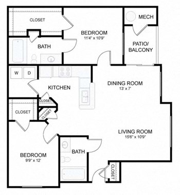 2B floor plan
