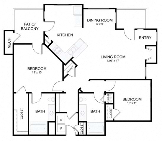Floor plan layout diagram for 2D Renovation 2