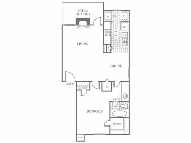 Floor plan layout diagram for 1D Renovation 2