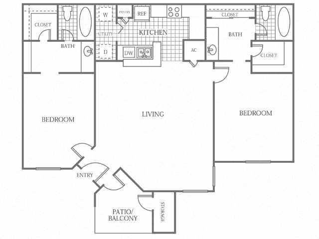 Floor plan layout diagram for 2C Renovation 2