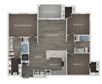 3B floor plan