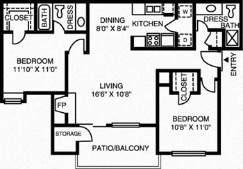 2B floor plan