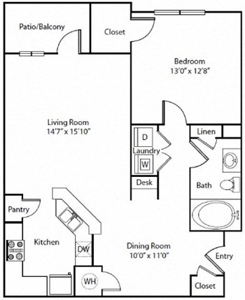 1E floor plan