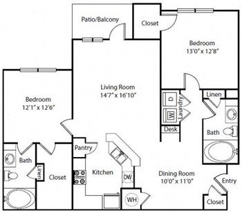 2C floor plan